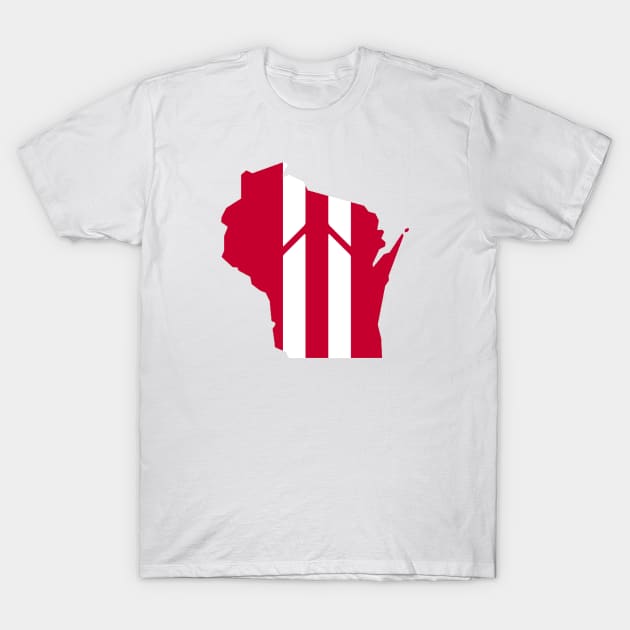 Wisconsin Stripe T-Shirt by StadiumSquad